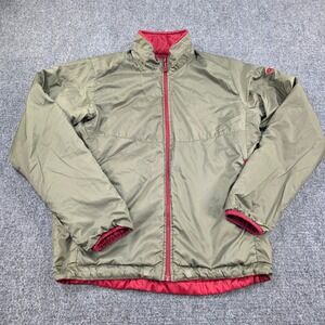 Mountain Hardwear Reversible Puffer Jacket Olive Red Full Zip Men  S Lightweight